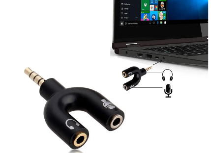 Mini Adaptador Plug Y P2 P3 Splitter Fone E Microfone- Headset Mini Plug p2 p3 Microfone e Fone