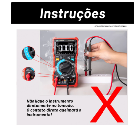 Multímetro Digital Profissional, Alcance Automático, Rápido Medir com precisão, Medidor de Tensão ao Vivo, AC, DC, Ohm, Hz, NCV